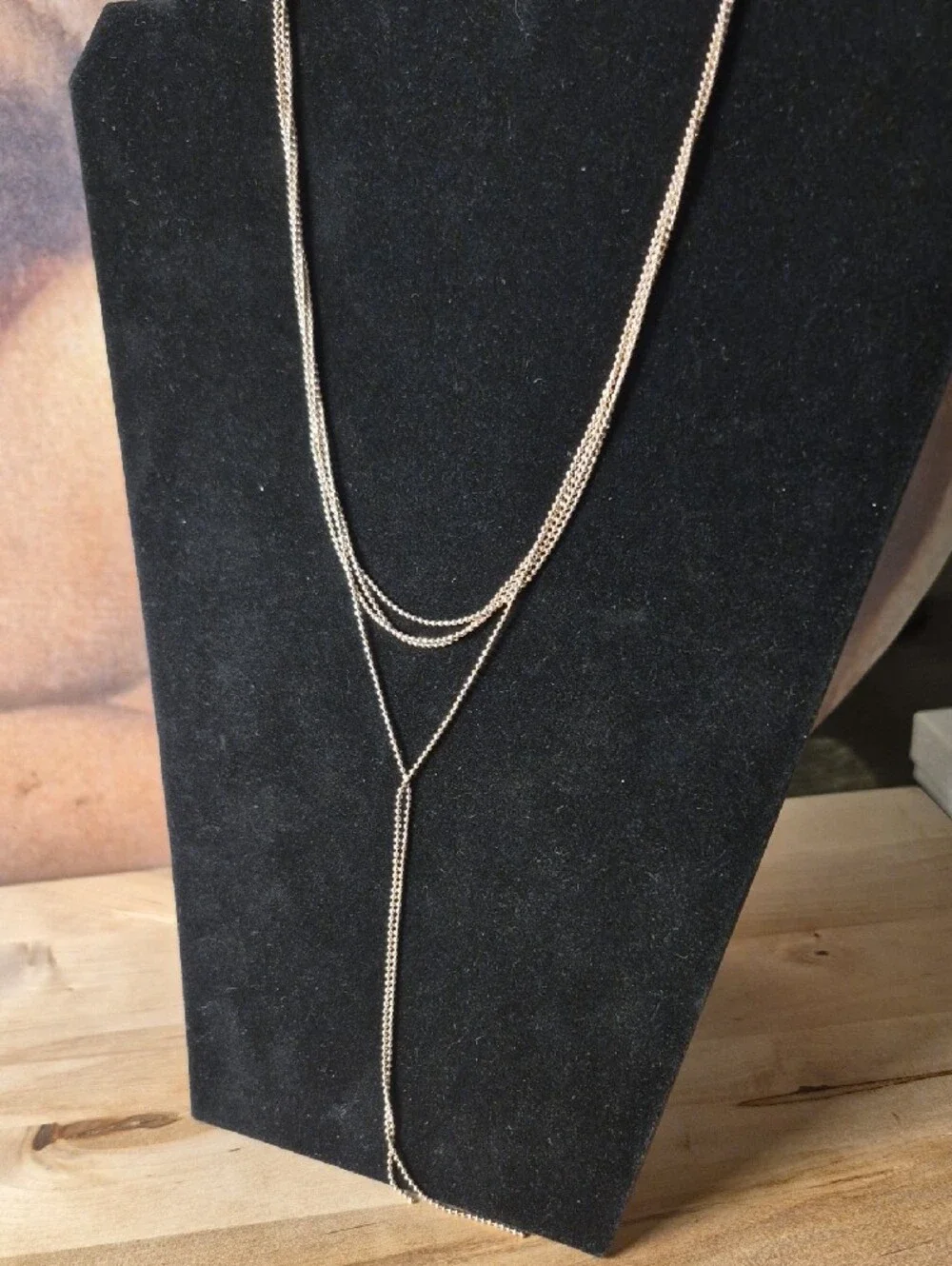 Banana Republic Gold Layered Y-Drop Necklace